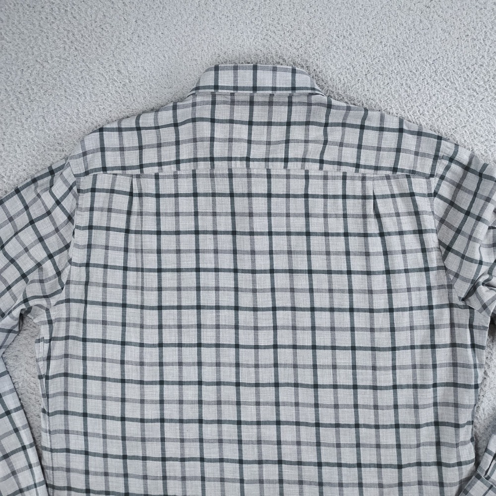 Peter Millar Collection Shirt Mens Extra Large Gray Plaid Winter Soft Twill EUC - Picture 5 of 16